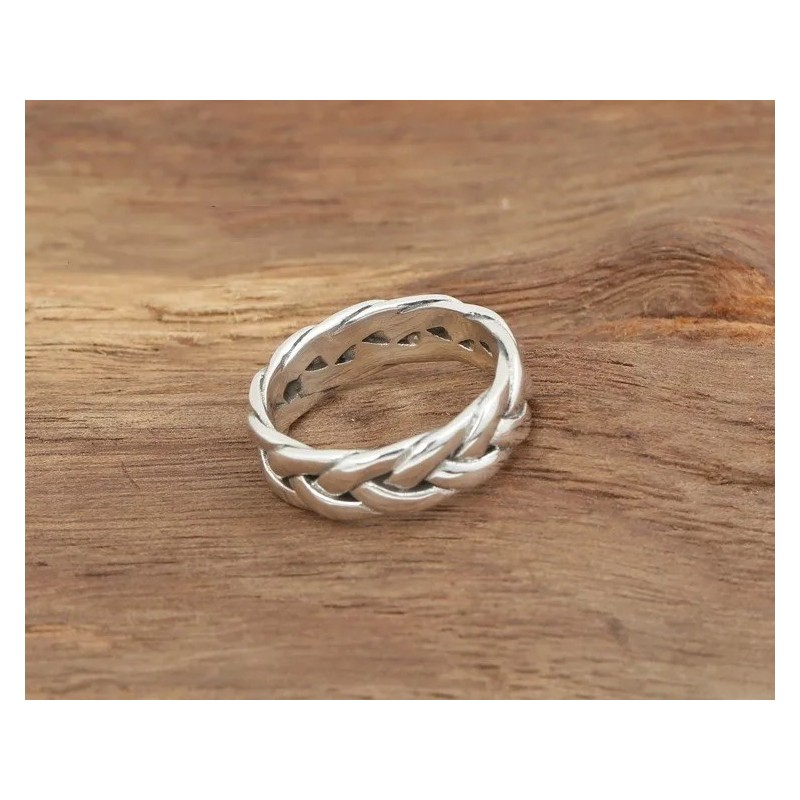 Argolla en plata para hombre - argolla clásica plateada - joyas en plata