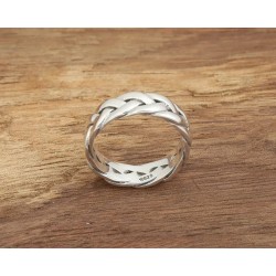 Argolla en plata para hombre - argolla clásica plateada - joyas en plata