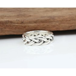 Argolla en plata para hombre - argolla clásica plateada - joyas en plata