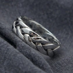 Argolla en plata para hombre - argolla clásica plateada - joyas en plata