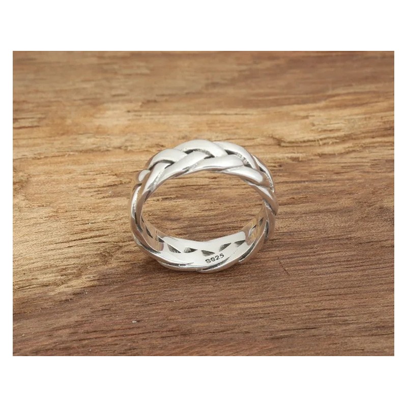 Argolla en plata para hombre - argolla clásica plateada - joyas en plata