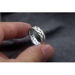 Argolla en plata para hombre - argolla clásica plateada - joyas en plata