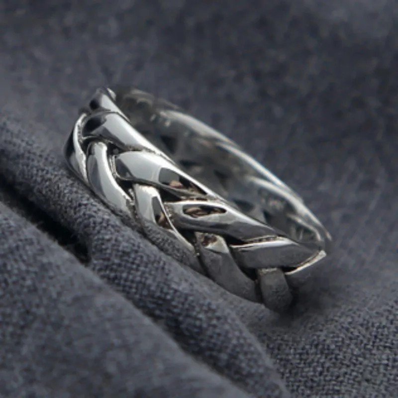 Argolla en plata para hombre - argolla clásica plateada - joyas en plata