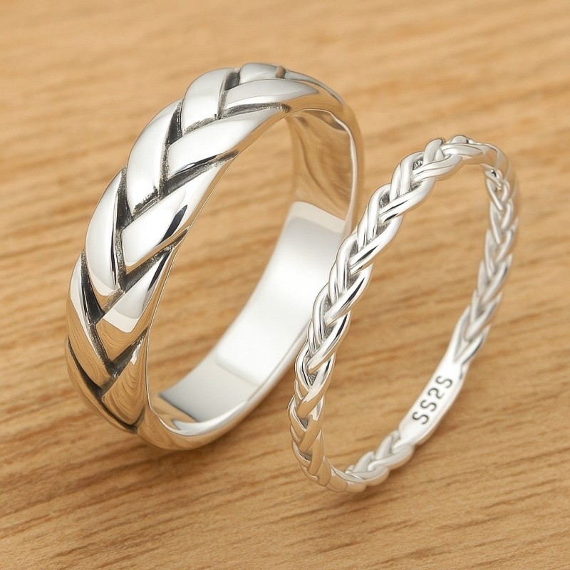 Argolla en plata para hombre - argolla clásica plateada - joyas en plata