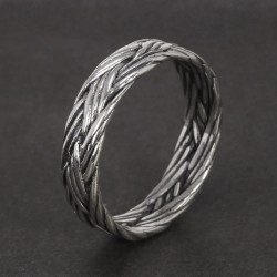 Argolla en plata para hombre - argolla clásica plateada - joyas en plata