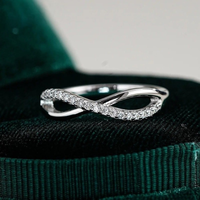 Anillo de compromiso en plata con moissanita - anillo para boda en plata