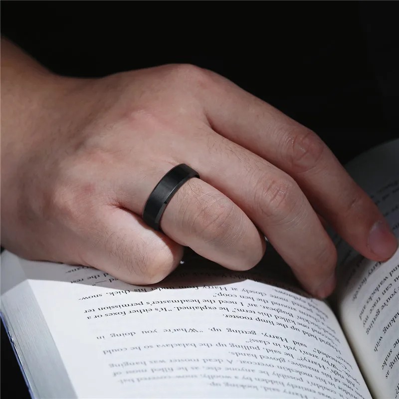 Argollas de matrimonio negras -  anillos para boda - sortijas - alianzas