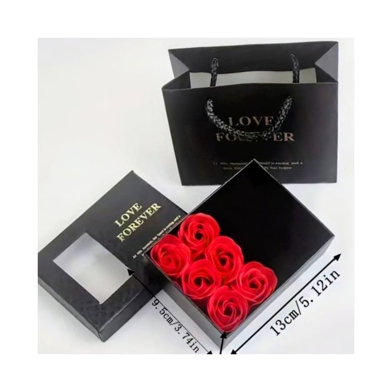 Estuche de regalo romántico de 6 rosas