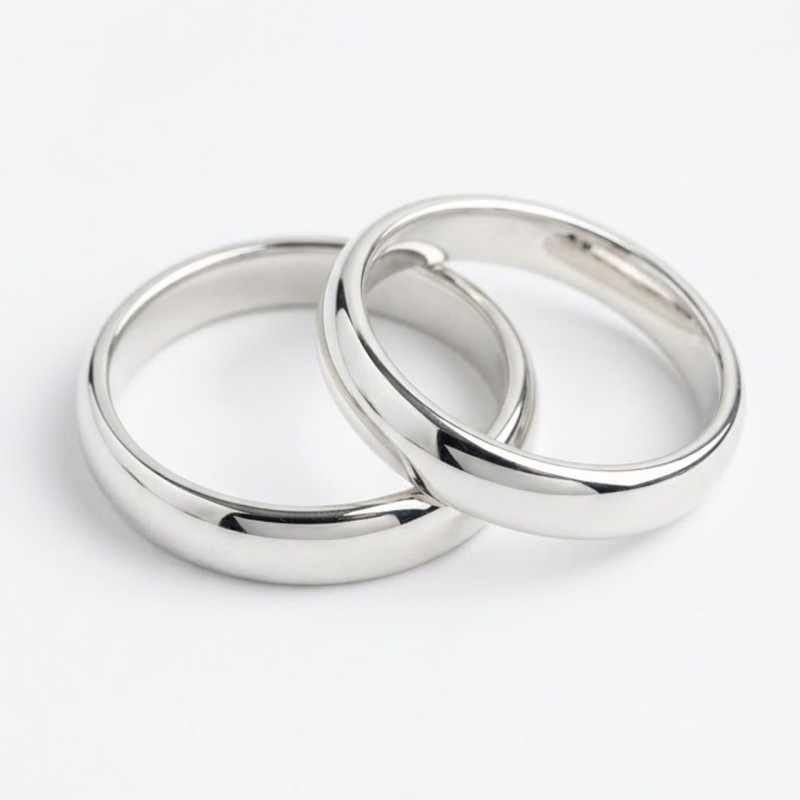 Argollas de matrimonio en plata clásicas - anillos para boda - sortija