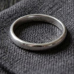 Argollas de matrimonio en plata amor puro - anillos de boda - alianzas