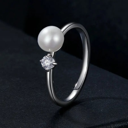 Anillo de compromiso en plata y opalos - anillo promesa