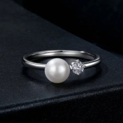 Anillo de compromiso en plata y opalos - anillo promesa